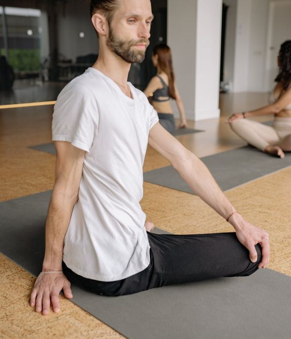 Person practicing stable yoga poses for balance